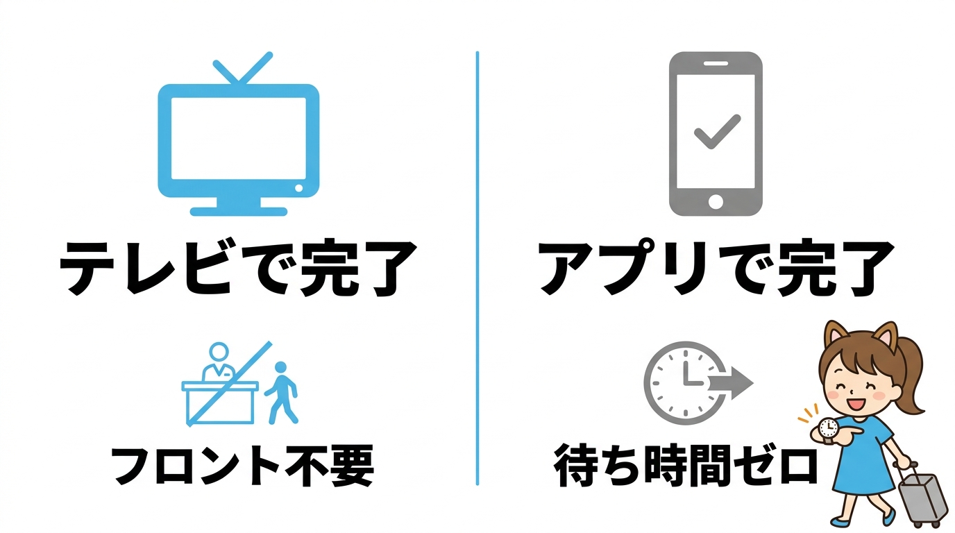 手続きを短縮する2つのチェックアウト方法