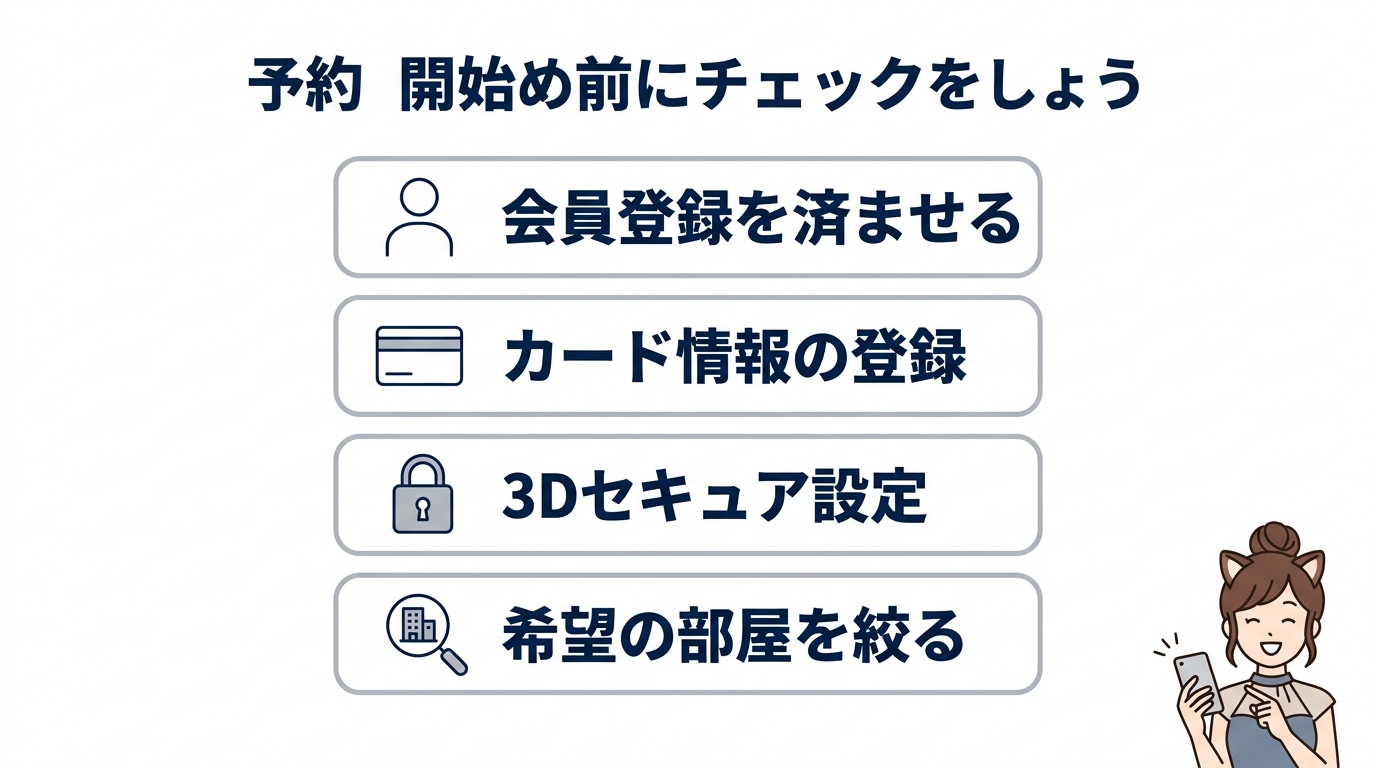 公式サイトで予約を勝ち取る事前準備