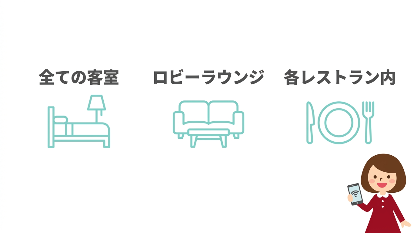 ホテル内で快適にネットが使える3つの場所