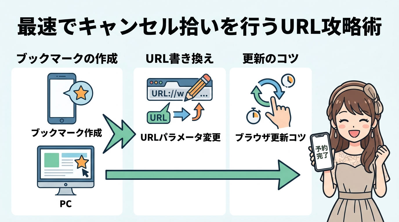 最速でキャンセル拾いを行うURL攻略術