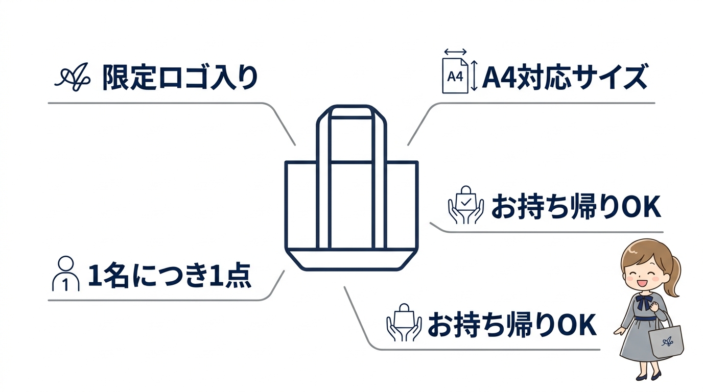 客室アメニティとして貰えるエコバッグの仕様