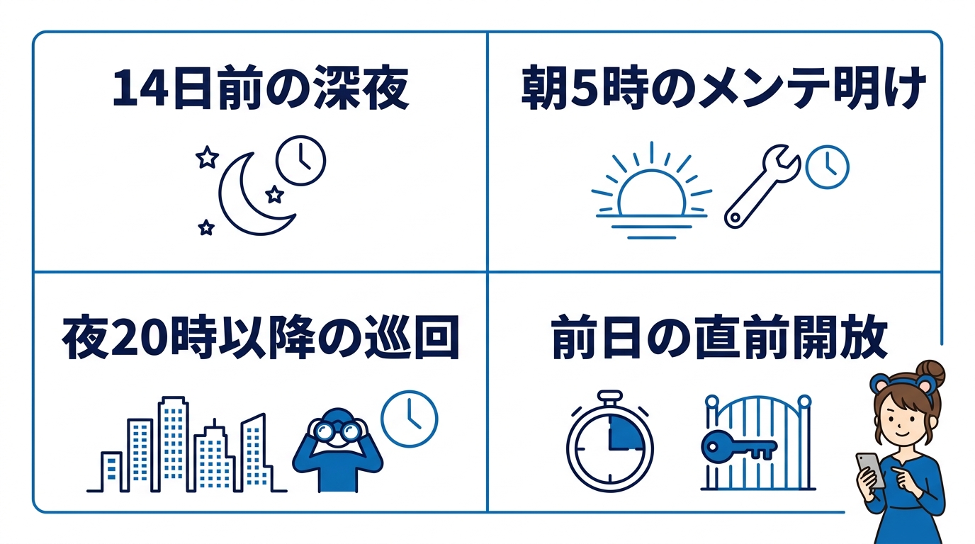キャンセル拾いを成功させる4つのコツ