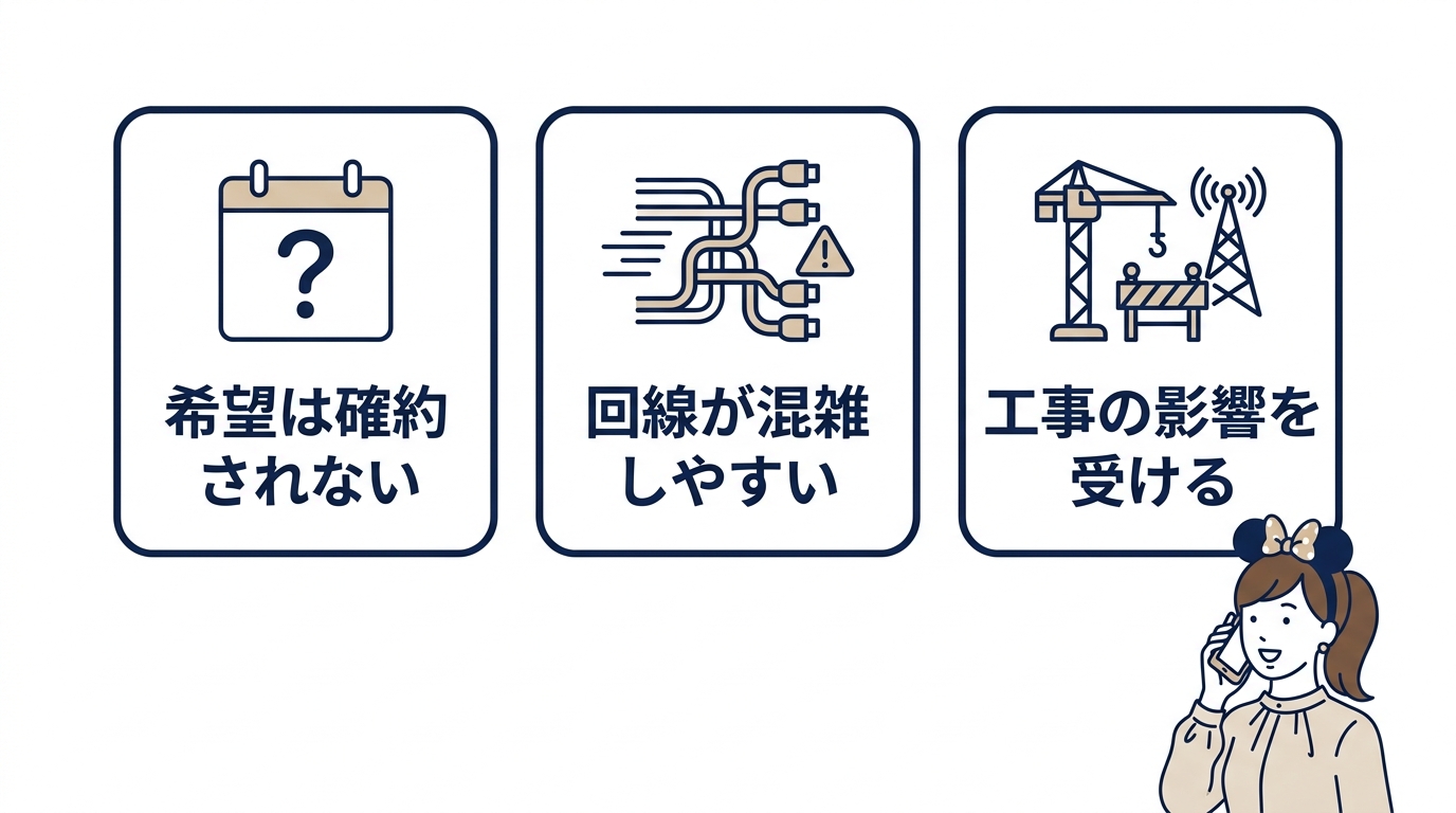 ミラコスタに電話するデメリット3つ