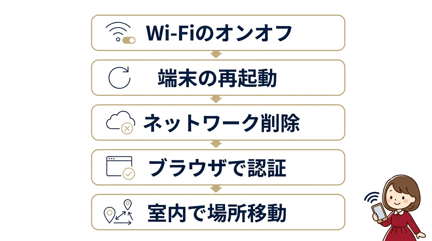 ミラコスタのWi-Fiが繋がらない時の5ステップ