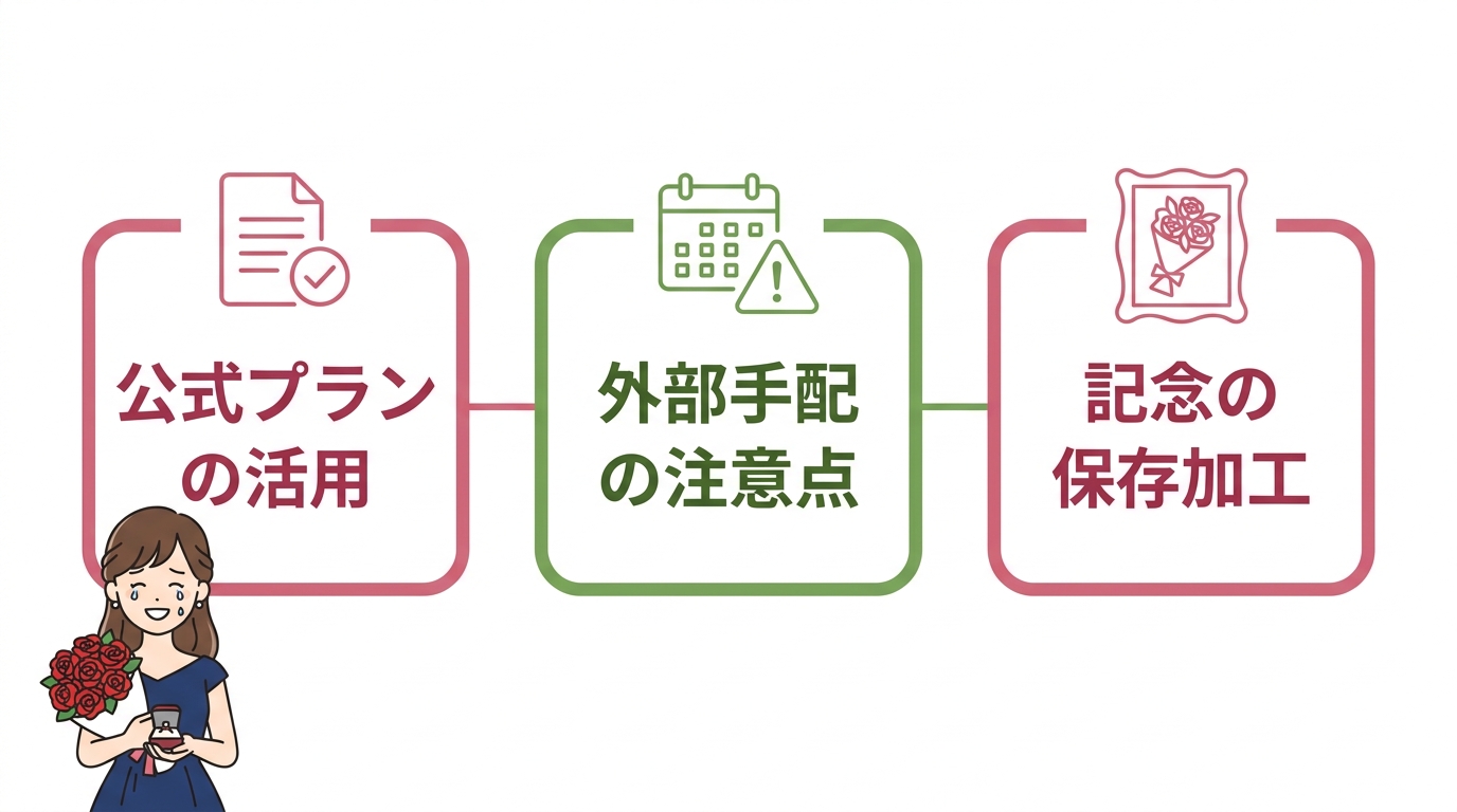 花束の予約と外部配達の注意点
