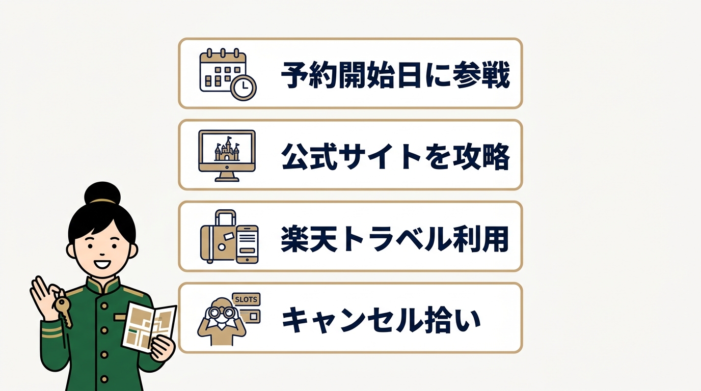 激戦のミラコスタを予約するための攻略法