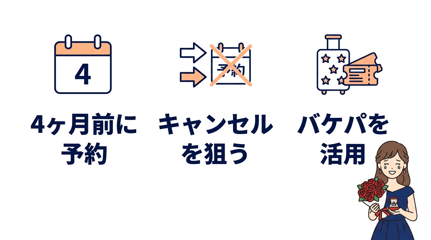 激戦の予約を勝ち取る3つのコツ