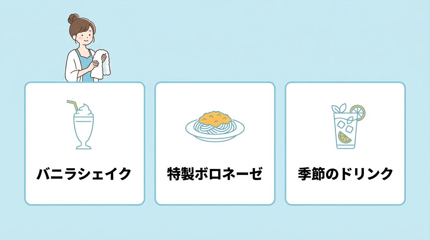 ヒッポカンピの限定プールメニュー