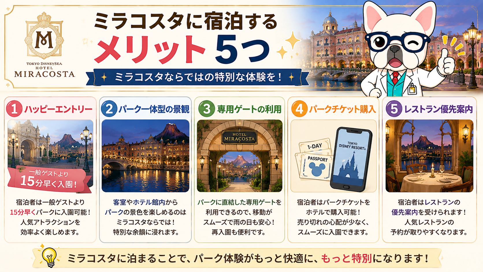 ミラコスタに宿泊するメリット5つ